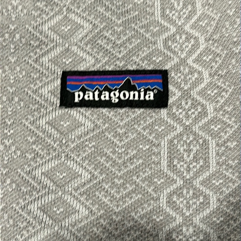 PATAGONIA Women's Better Sweater 1/4-Zip Fleece Frozen Jacquard Gray Size Medium - Picture 6 of 11